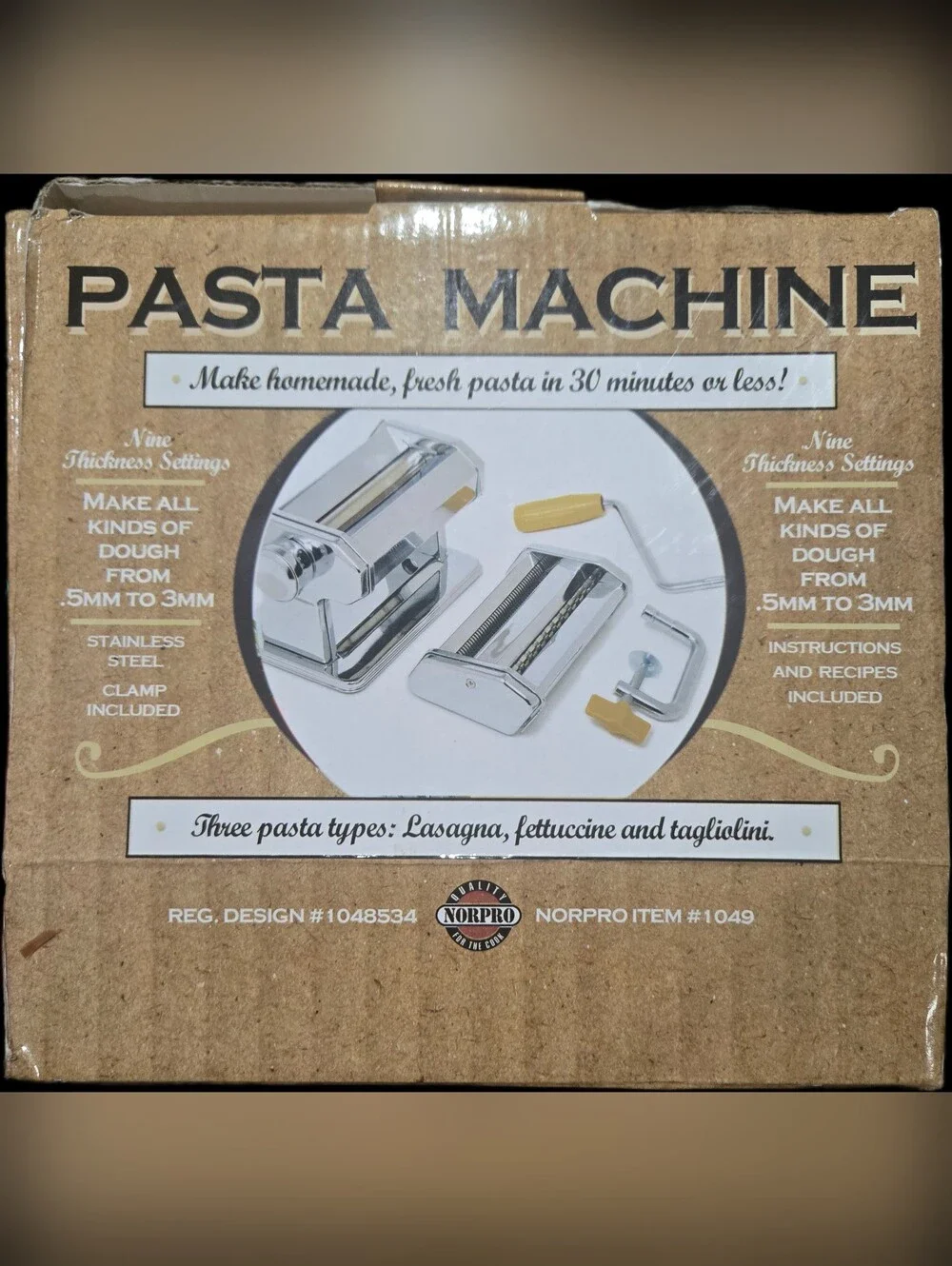 NIB Norpro Stainless Steel Pasta Machine